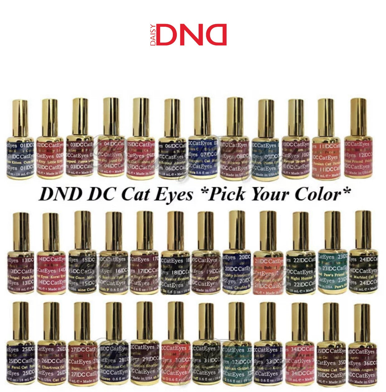 DND DC Cat Eyes Gel 01 36 Nex Beauty Supply