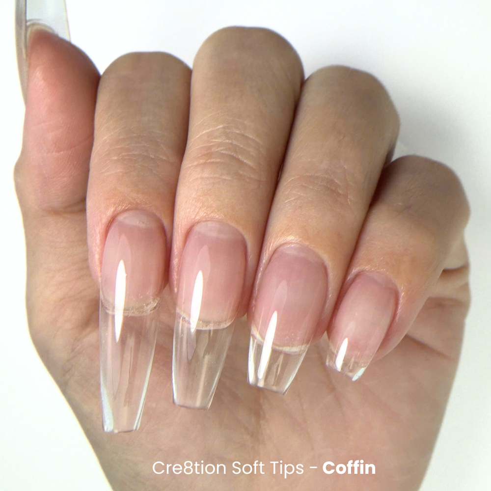 Cre8tion Soft Gel Tips - SQUARE Refill Tip (100pcs/box)