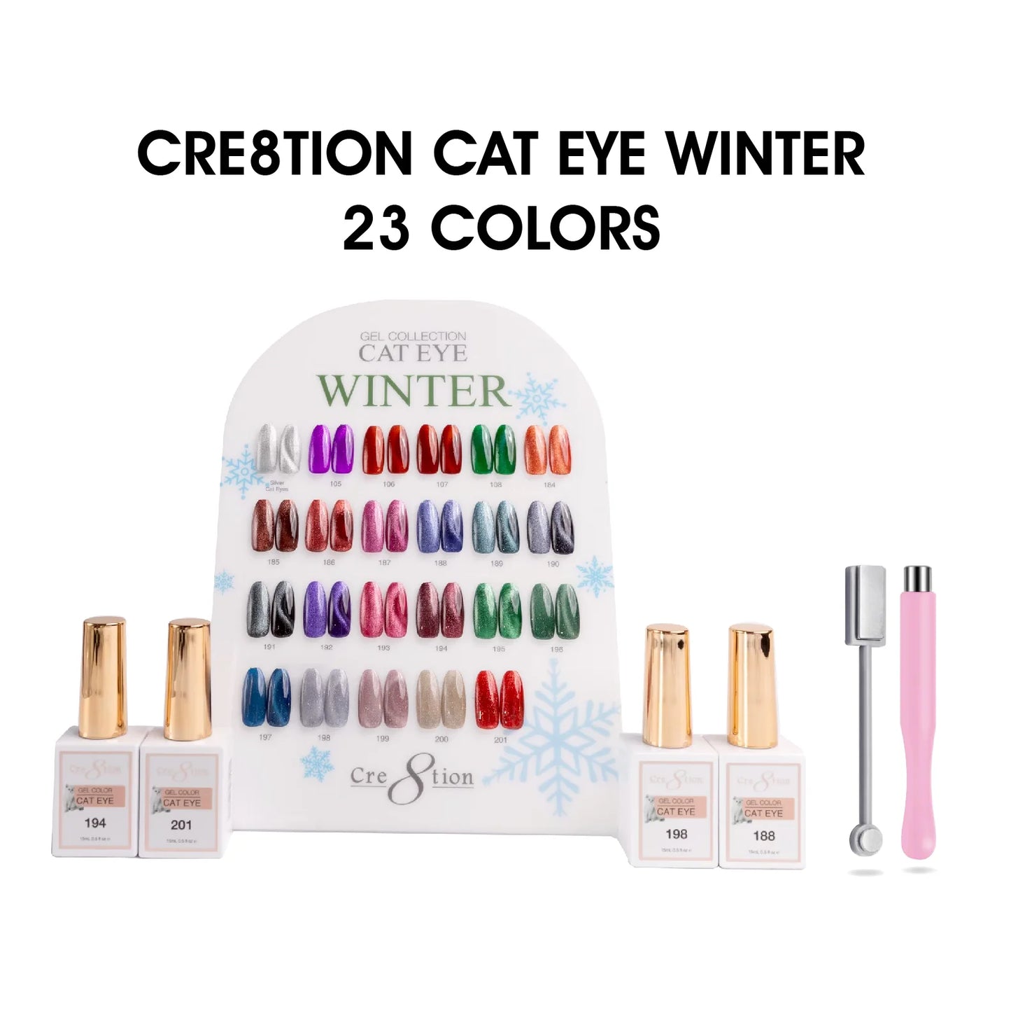 Cre8tion - Cat Eye Winter & Silver 23 colors (105-108 & 184-201)