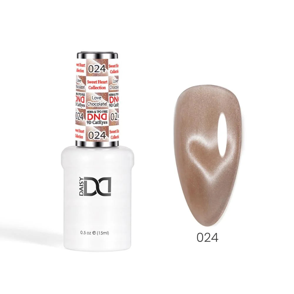 DND HEMA & TPO FREE 9D CAT EYE - 024 Love Chocolate!