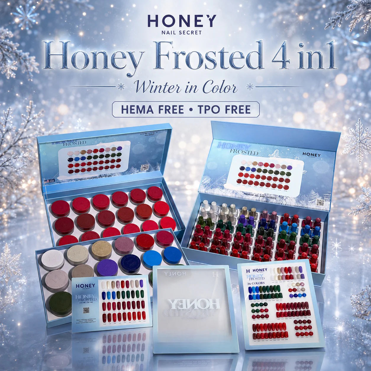 HONEY FULL LINE ACRYLIC + GEL & LACQUER 144 COLORS