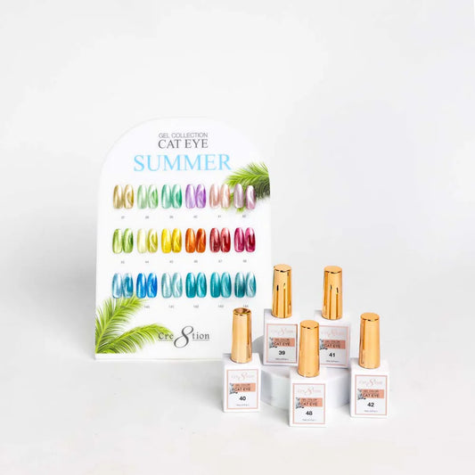 Cre8tion Cat Eye Gel 0.5oz - Summer Collection - 18 colors (#37-48 & #139-144)