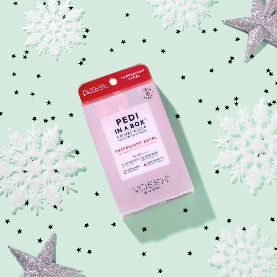 Voesh Pedi in A Box Peppermint Swirl Limited*