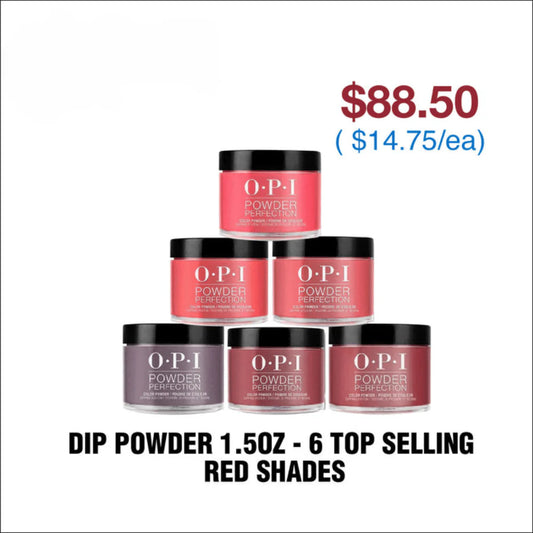 OPI Dip Powder 1.5oz - 6 Top Selling Red Shades