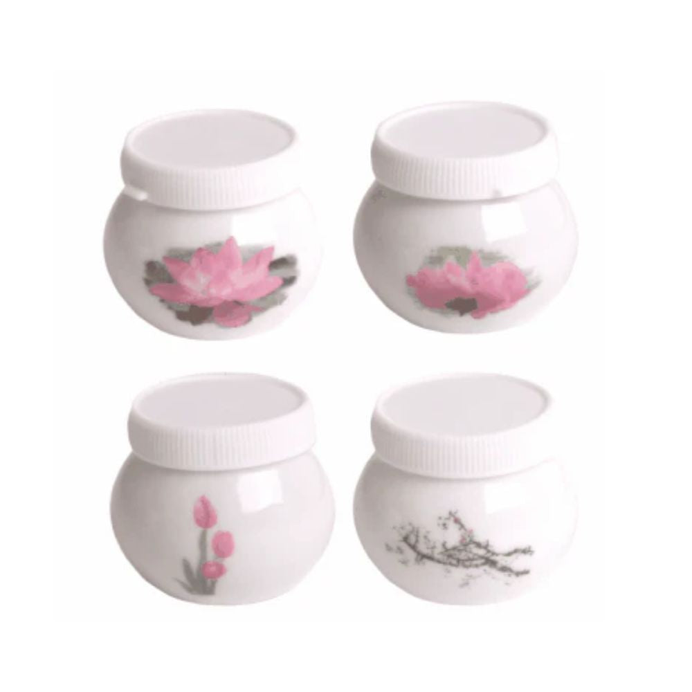 Porcelain Liquid Jar with Lid