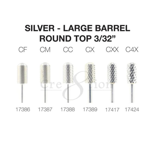 SILVER LARGE BARREL ROUND TOP - Nex Beauty Supply