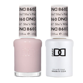 DND Gel & Lacquer Duo - She’s White? She’s Pink? #860