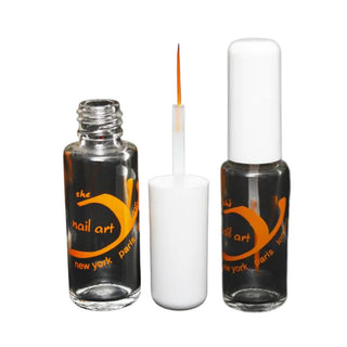 Nail Art Bottle with White Dome Cap & Striper Brush | 8ml |