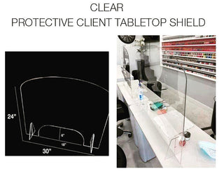Clear Protective Client Tabletop Shield-STORE PICK UP ONLY - Nex Beauty Supply