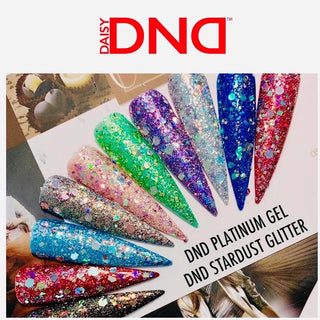 DND - NAIL ART GLITTER DECORATIONS - 12PCS - Nex Beauty Supply