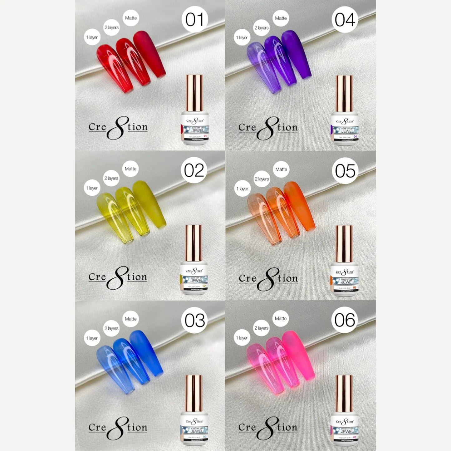 Cre8tion Jewel Gel Collection - Nex Beauty Supply
