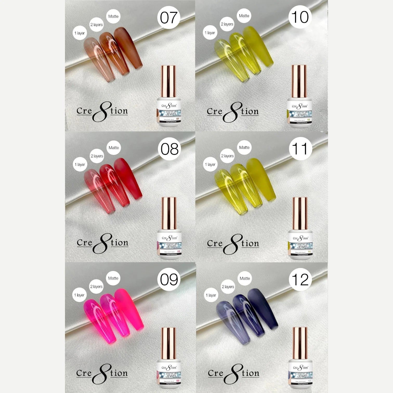Cre8tion Jewel Gel Collection - Nex Beauty Supply