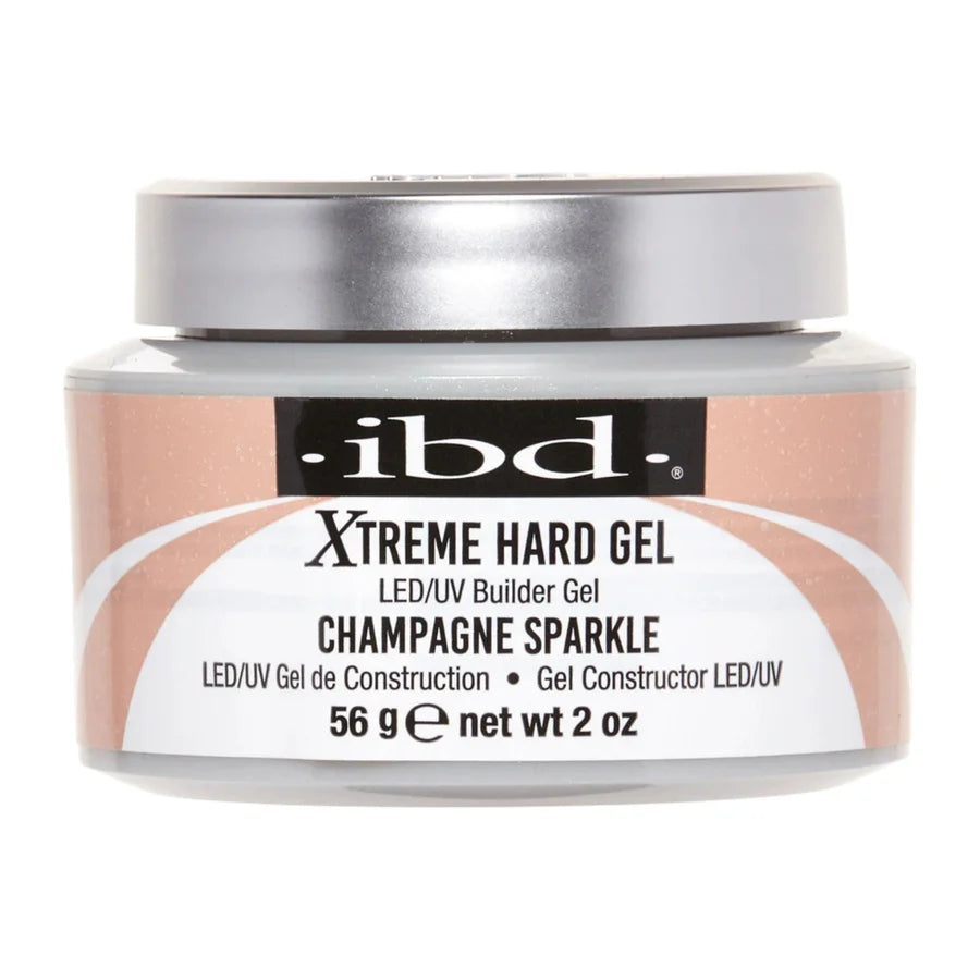 IBD Xtreme Hard Gel LED/UV Builder Gel - Champagne Sparkle 2oz