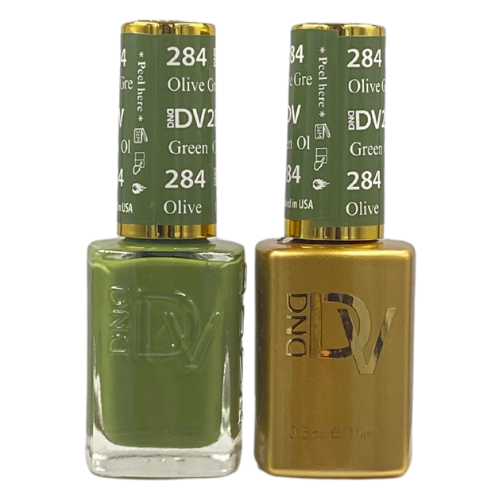 DND Gel & Polish Diva Duo - 284 Olive Green