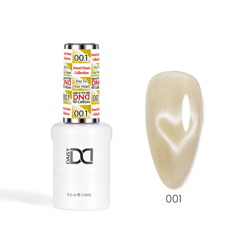 DND HEMA & TPO FREE 9D CAT EYE - 001 KEY TO YOUR HEART