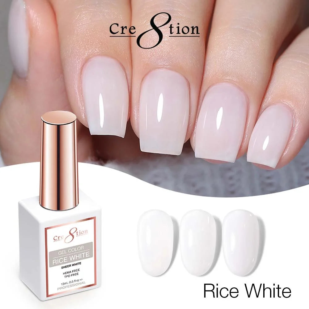 Cre8tion Rice White Gel 0.5oz