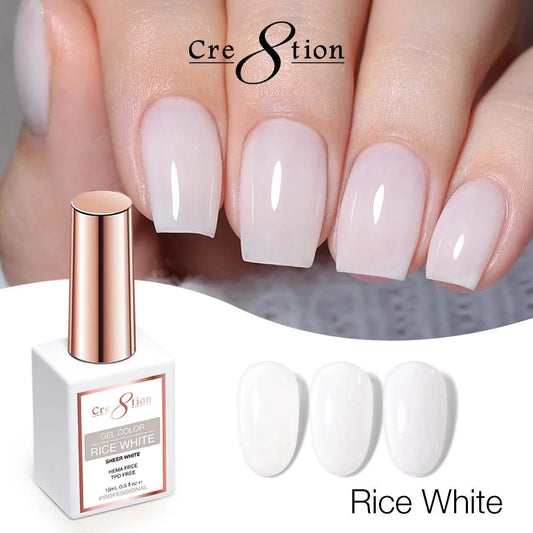 Cre8tion Rice White Gel 0.5oz
