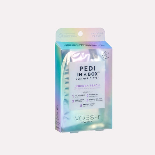 Pedi in a Box Glimmer 5 Step Unicorn Peach - Nex Beauty Supply
