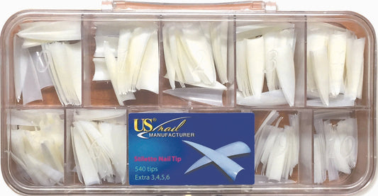 USN Stiletto Tip Box (544 Tips)