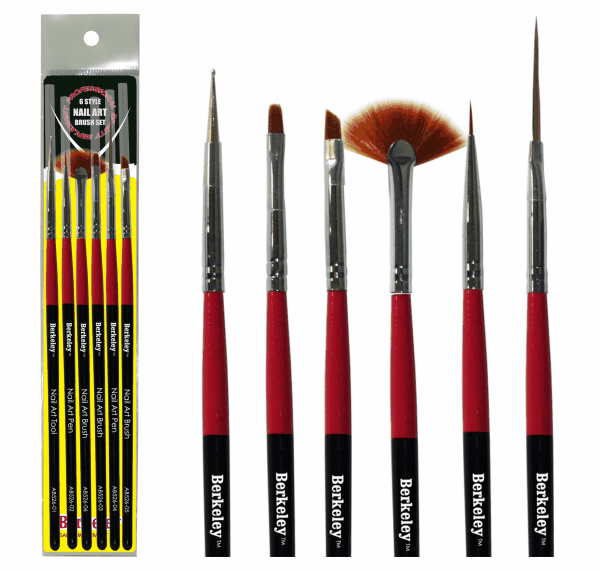Berkeley Nail Art Brush | 6-Style Set - Nex Beauty Supply