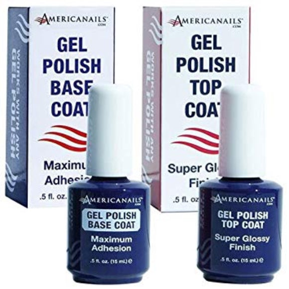 Americanails Gel Polish Top/Base Coat .5oz - Nex Beauty Supply
