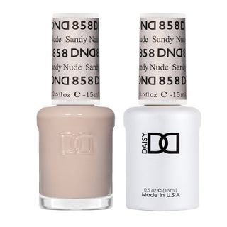 DND Gel & Lacquer Duo - Sandy Nude #858