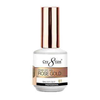 Cre8tion Soak Off Gel Rose Gold #3 - Nex Beauty Supply
