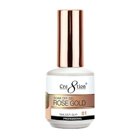 Cre8tion Soak Off Gel Rose Gold #3 - Nex Beauty Supply