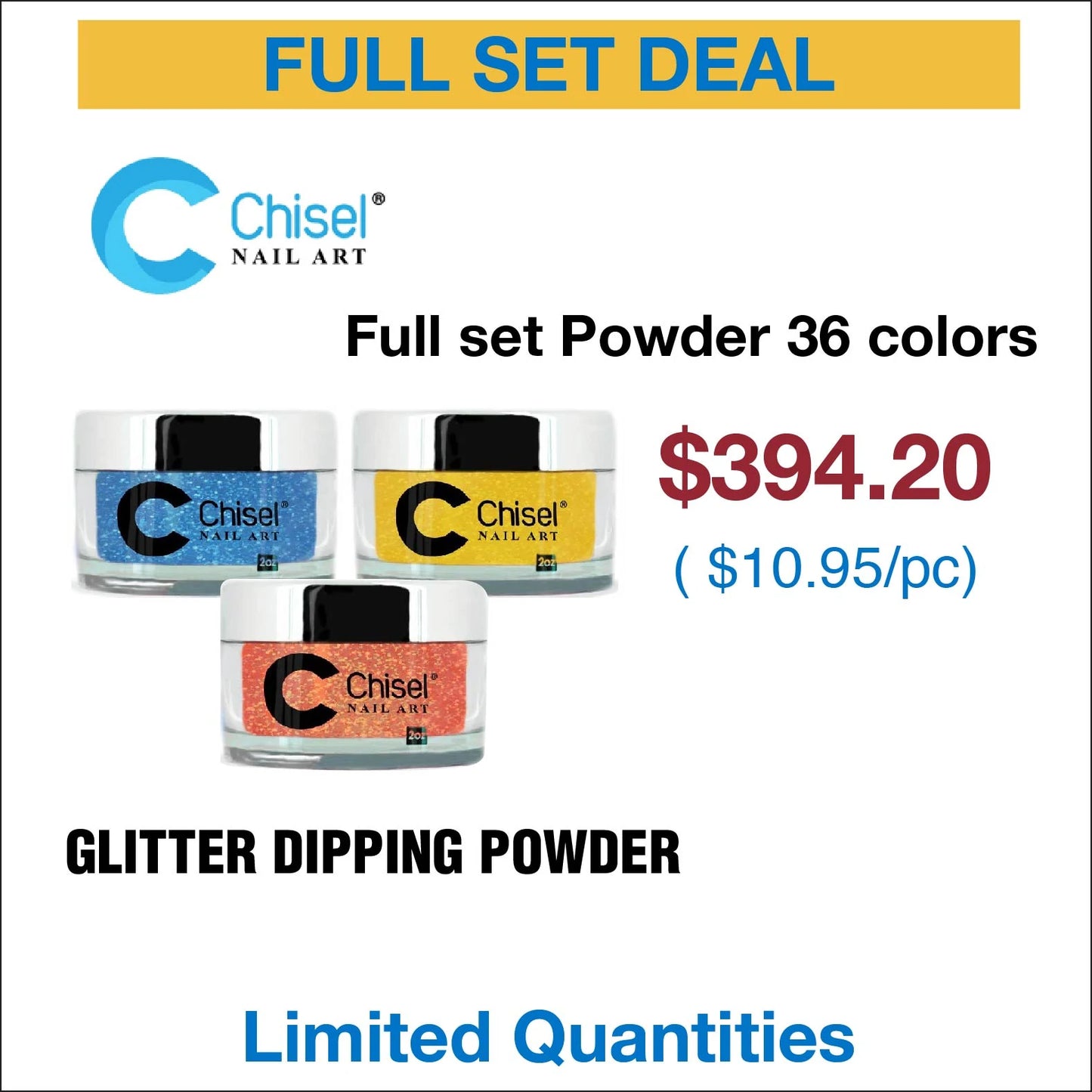 Chisel Glitter Full Collection - 36 colors